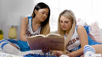 super-steamy cheerleaders having lezzy fuck-fest - Harmony Rivers and LuLu Chu