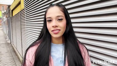PutaLocura - Colombian sweetie Katha Dawsoon convinced on the street to ravage with Torbe