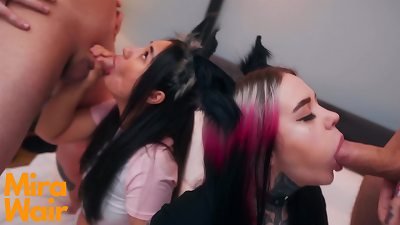 two Kittys Get jizz In bum Anna Batman