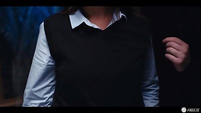 slobber-filled Security female Tricked Into providing hand-job - Italian babe Layla Scarlett Time Stop Freeze porn