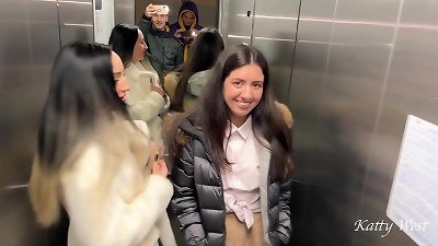 Public Pickup - We met 2 sweeties with a mate and invited them to our place to have hook-up
