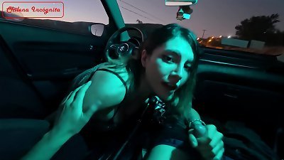 fucking with a spit-filled driver in her own car - Public -Trailer