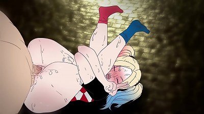 Harley Quinn pounds with the clown joker ! hentai manga porn 2d ( animation - porno )