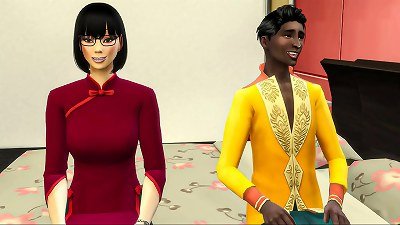 Indian teen orders his korean subjugated to have lovemaking with him in the absence of her parents being on vacation for a week - indian and japanese make enjoy